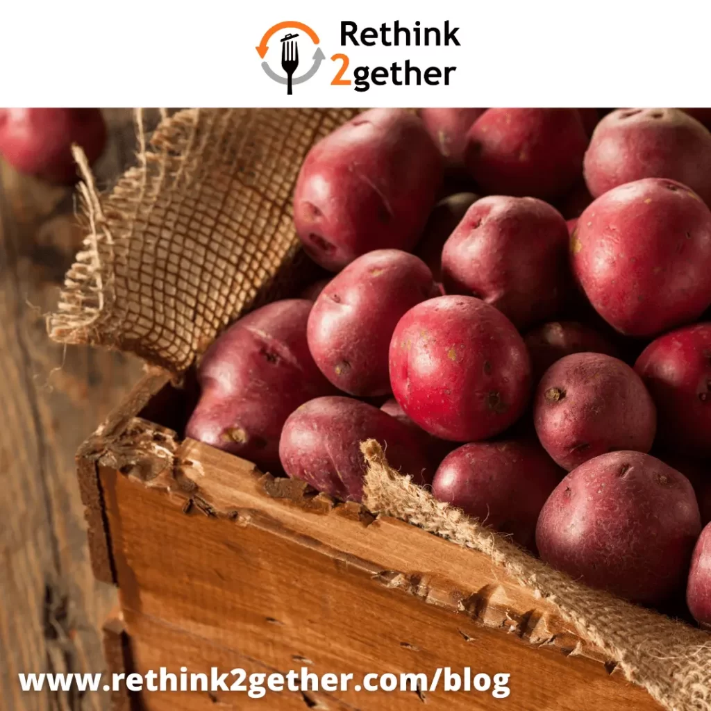 zero waste fresh red potatoes in season